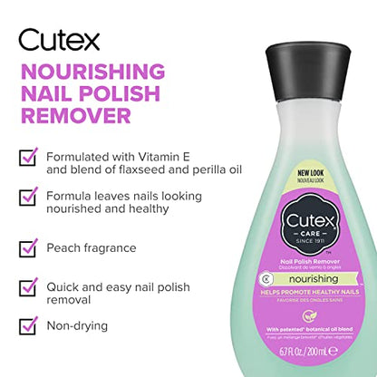 Nail Polish Remover by Cutex, Nourishing Nail Care, Leaves Nails Looking Healthy