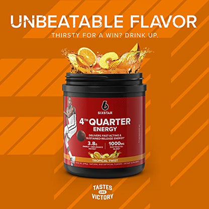 Six Star 4th Quarter Energy Preworkout for Men & Women with Caffeine, Betaine, Taurine