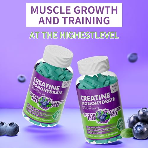 Novomins Creatine Monohydrate Gummies 5000mg for Men & Women, Chewables Creatine