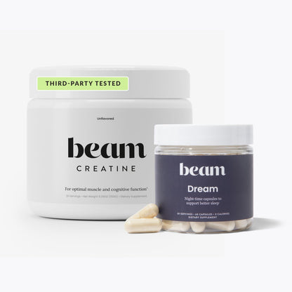 Dream Sleep Capsules, Sleep Supplement, Beam Creatine, 30 Servings Each