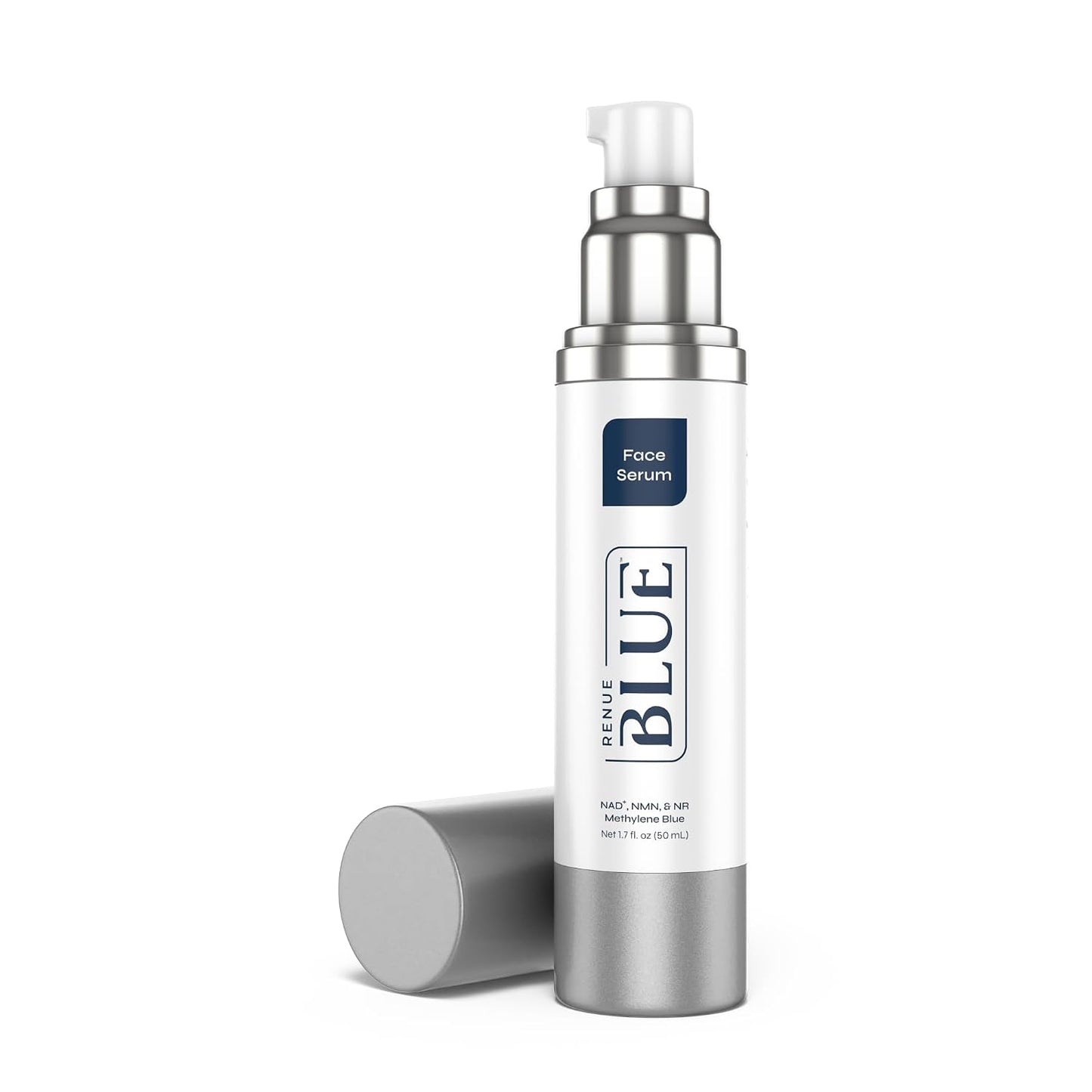 Renue Blue Methylene Blue Face Serum - Liposomal NAD+ Complex and Nutrients for Skin Rejuvenation, Deep Hydration, and Anti-Aging Support