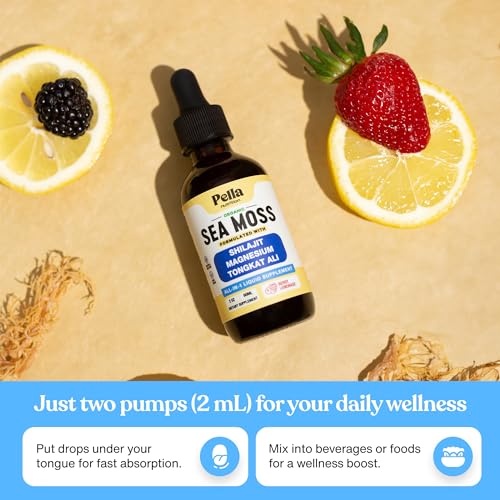 Sea Moss, Shilajit, Magnesium, Tongkat Ali Liquid Drops - Vegan, Fast Absorption