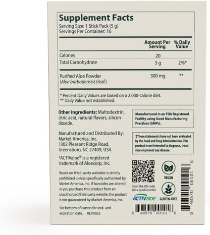 Ultimate Aloe Powder – Concentrated Aloe Vera Drink Mix for Digestive Comfort, Nutrient Absorption & Immune Support, Vegan, Gluten-Free, Strawberry Kiwi & Natural Flavors, 16 Packets