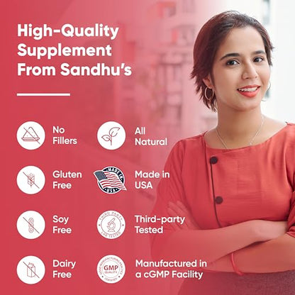 Sandhu's Beet Root Powder Capsules with Bioperine| 60 Capsules, 60 Days Supply