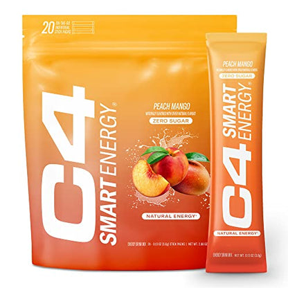 C4 Smart Energy Powder Stick Packs - Sugar Free Performance Fuel & Nootropic Brain 
