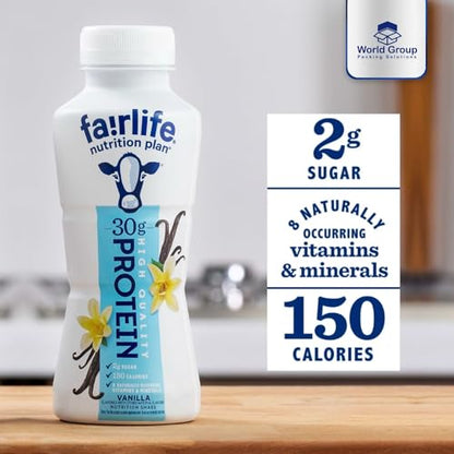 Fair life Nutrition Plan 30g Vanilla Protein Shake 8 Pack World Group Packing Solutions