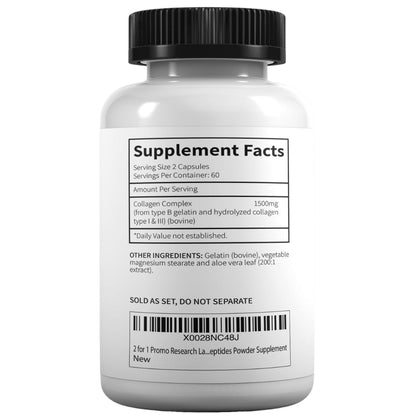 Research Labs 2 for 1 Promo 240 Collagen Pills - 6000 mg Per Day. Grass Fed Anti-Aging Support for Skin, Joints, Tendons, Bones, Hair and Nails. Paleo Friendly. Collagen Peptides Powder Supplement…