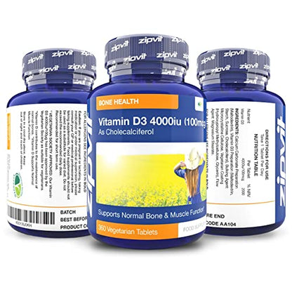 Vitamin D 4000iu 360 Micro Tablets. Vegetarian Society Approved. 12 Months Supply