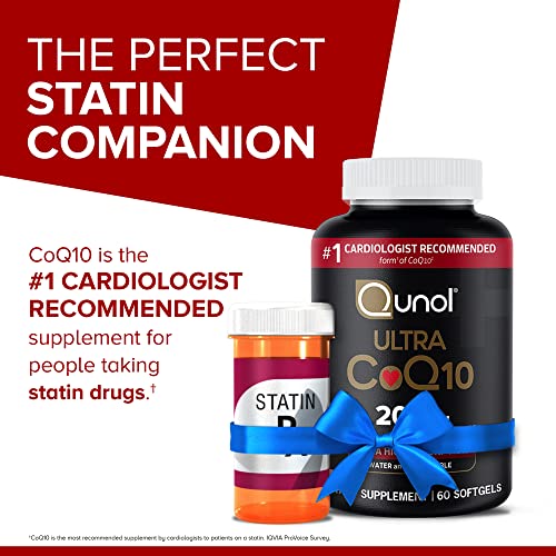 Qunol CoQ10 200mg Softgels, Ultra CoQ10 - Ultra High Absorption Coenzyme Q10 Supplem