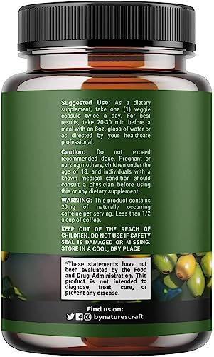 Pure Green Coffee Bean Extract Supplement – Best for Weight Loss Appetite Suppressant