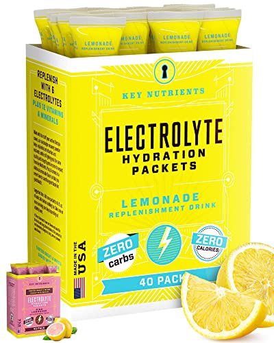 KEY NUTRIENTS Multivitamin Electrolytes Powder Packets - Refreshing Lemonade 40 pack