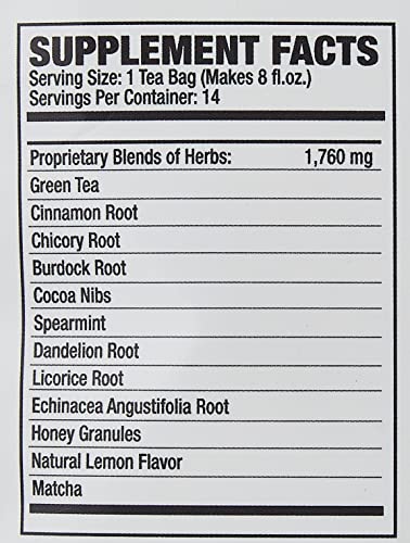 Rapid Fire Slim Tea 14 Day Herbal Teatox, Blend of Natural Herbs and Botanicals, Supports Healthy