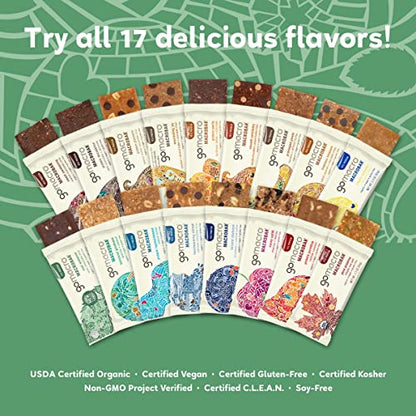 GoMacro MacroBar Organic Vegan Protein Bars - Mint Chocolate Chip, 2.3 Ounce Bars