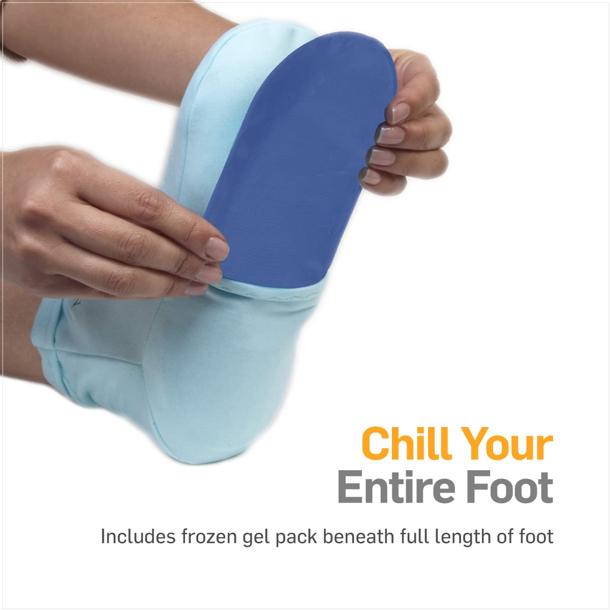 NatraCure Cold Therapy Socks - Reusable Gel Ice Frozen Slippers for Feet