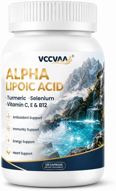 Alpha Lipoic Acid 1000mg – Extra Strength ALA for Nerve Function, Antioxidant Support, Metabolism & Energy – Vegan, Non-GMO, Gluten-Free – 120 Capsules