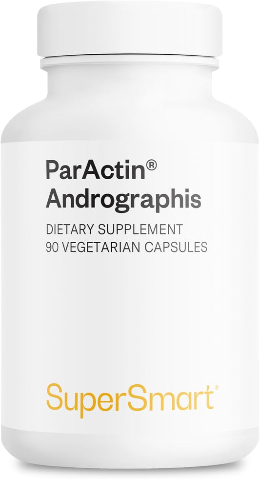 Supersmart - ParActin Supplement 300mg per Day (High Strength) - Andrographis Paniculata | Non-GMO & Gluten Free - 90 Vegetarian Capsules