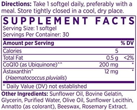 NAOMI Bergamot 1000mg Astaxanthin and CoQ10