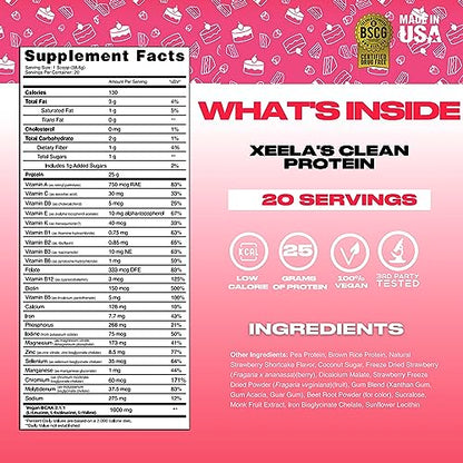 XEELA Plant Based Vegan Protein Powder - Independently Tested - 25g High Protein