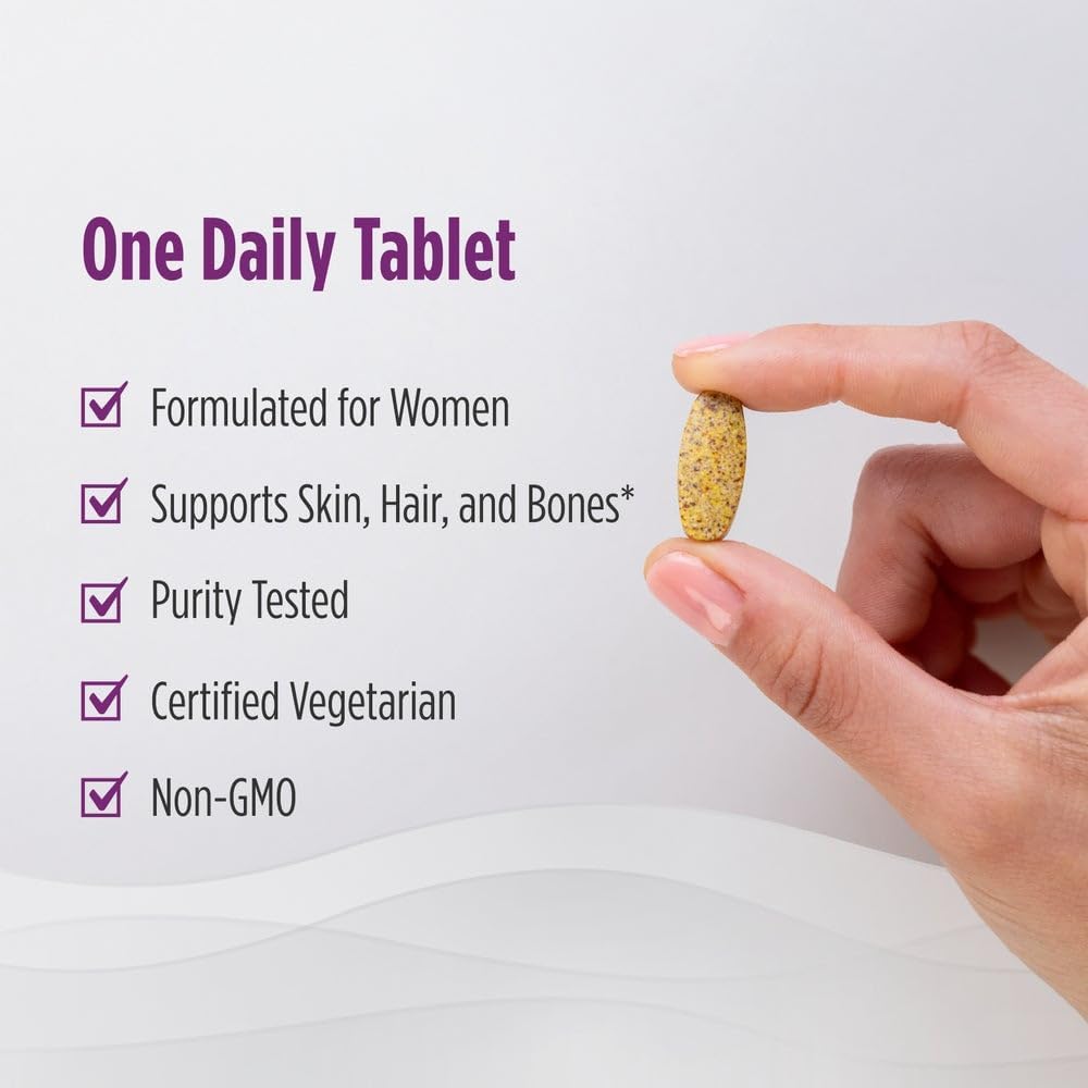 Nordic Naturals Women's Multivitamin One Daily, Energy, Hair & Skin Support | 20 Essential Nutrients for Skin, Hair, Energy & Bone Support. Immunity Supplement. One Daily Tablet. 30 Servings.