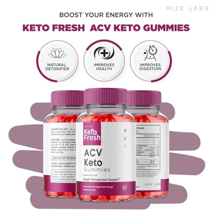 (3 Pack) Keto Fresh ACV Gummies, Keto Fresh ACV Gummies for Advanced Weight Loss