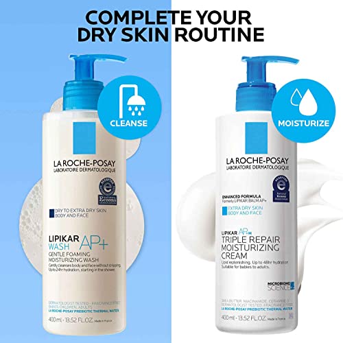 La Roche-Posay Lipikar AP+ Triple Repair Moisturizing Cream | Face & Body Lotion For Dry
