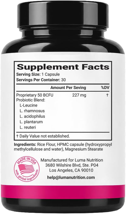 Luma Nutrition Probiotics for Women Digestive Health - 30 Capsules