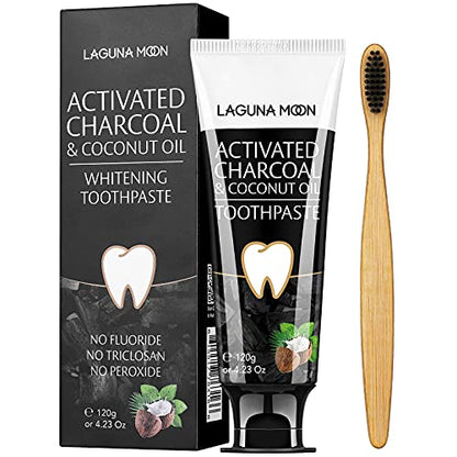 Whitening Charcoal Toothpaste for Sensitive Teeth, Enamel Repair and Cavity Protection 