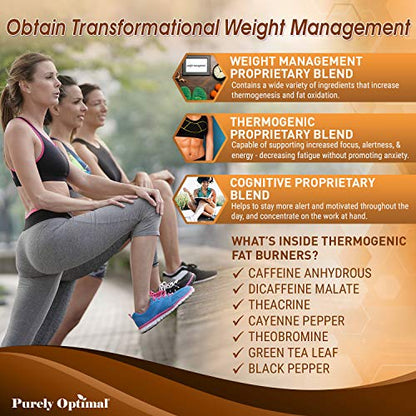 Premium Thermogenic Diet Pills - Weight Management Support, Clean Energy, Enhanced Focus