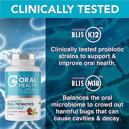Oral Probiotics for Mouth Bad Breath Treatment for Adults: Dentist Formulated Advanced