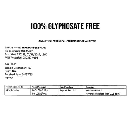 Spartan Bee Bread Chewables Natural Multivitamin | High Absorption Organic Bee Pollen