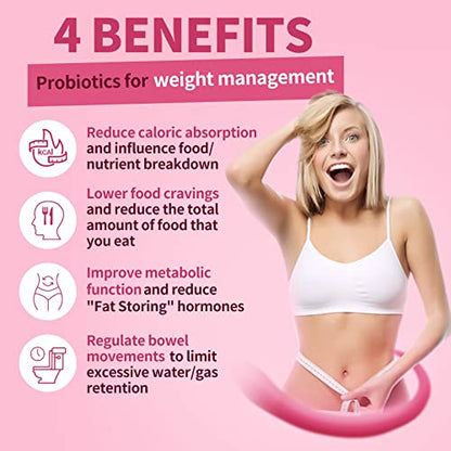 Probiotics for Women Probiotic Powder Supplement - Prebiotics and Probiotics for Weight Loss