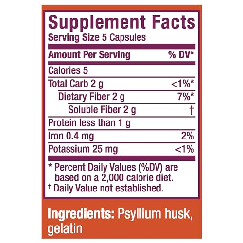 Metamucil Daily Fiber Supplement, 160 Capsules
