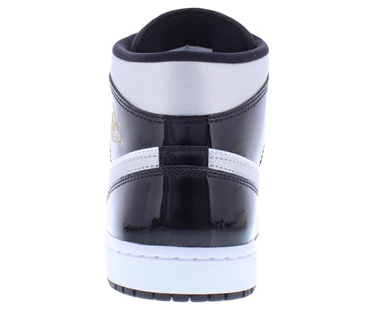 Nike Air Jordan 1 Mid SE Mens Trainers HV0789 Sneakers Shoes (UK 9 US 10 EU 44, Black Metallic Silver White 010)