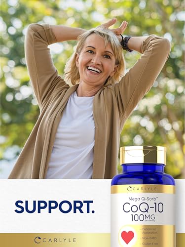 Carlyle CoQ10 100mg | 240 Softgels | Mega Q-Sorb Coenzyme Q-10 | with Black Pepper