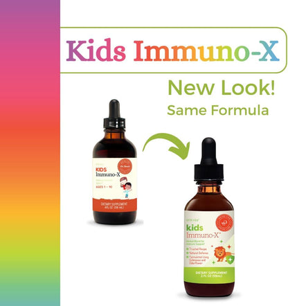 SPRIGS Kids Immuno-X, 2 Fl Oz | Children's Immune Support for Year-Round Health | A Tasty Natural Tincture of Organic Herbs Echinacea & Elder for Respiratory Function & a Healthy Inflammatory Response