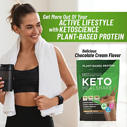 Keto Science Plant Based Protein, Keto Meal Shake, Supports Weight Management