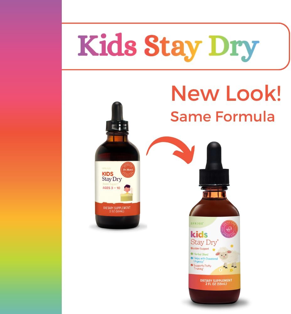 SPRIGS Kids Calm Liquid Supplement | Organic Schisandra Berry and Lemon Balm for Calm Nervous System | Herbal Drops for Kinds Relaxation Emotional Balance Sweet Taste Easy Daily Dosing Bottle, 2 Fl Oz