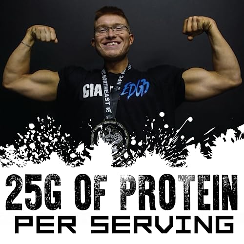 Giant Edge Series 100% Whey Protein Isolate - 25g Pure Whey Isolate - Zero Sugar, Zero
