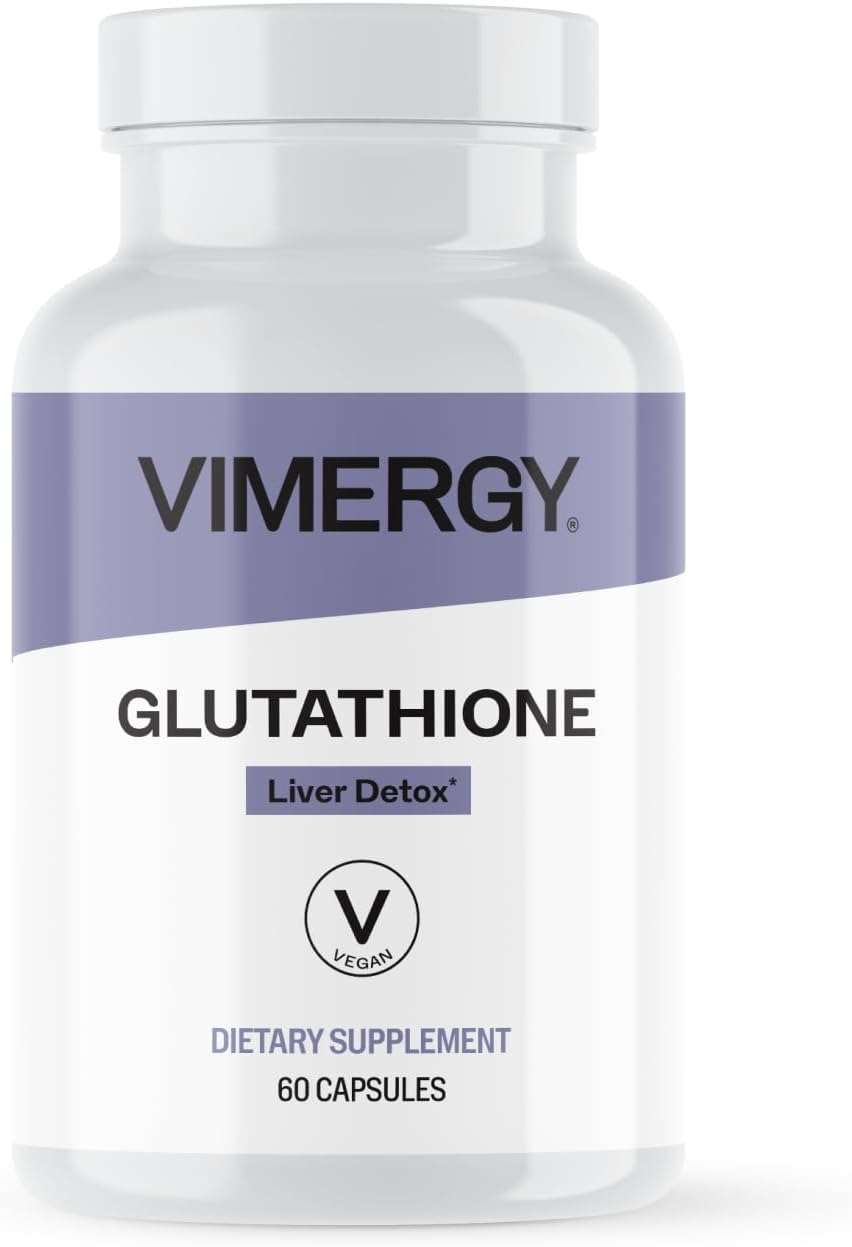 Vimergy Glutathione – Supports Liver Detox* – Superfood for Cellular Health & Antioxidant Support* – Kosher, Vegan & Gluten-Free – 60 Capsules