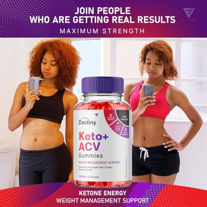 (2 Pack) Destiny Keto ACV Gummies, Destiny Keto Gummies Advanced Weight Loss Plus