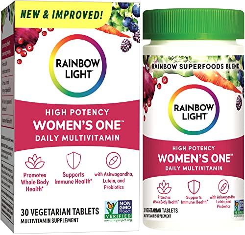 Rainbow Light Multivitamin for Women, Vitamin C, D & Zinc, Probiotics, Women’s One 