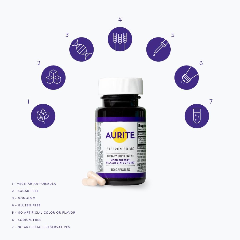 Saffron 30mg Mood Memory Support Supplement 60 Count