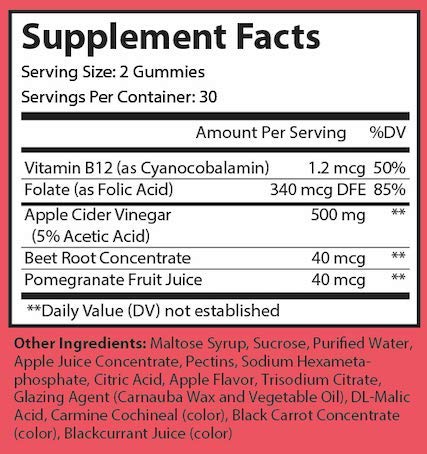 Nutriumph Apple Cider Vinegar Gummies with The Mother Vegan – Weight Loss, Detox