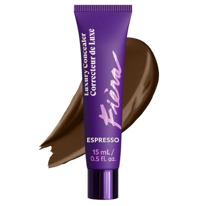 Fièra Luxury Concealer & Foundation with Anti-Aging Ingredients - Full Coverage for Dark Circles, Wrinkles, Fine Lines, and Spots, All-Day Wear For Mature Skin - Sand, 0.5 FL. OZ. / 15 ML