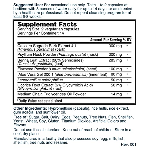 Nature's Lab Gold 14 Day Colon Cleanse* - Blend of Probiotics, Fiber, Flavonoids