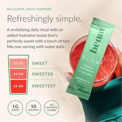 BEAM Glow Super Bundle, 60 Servings, Strawberry Kiwi, Raspberry, Watermelon, Blue Raspberry, 15 Servings Each