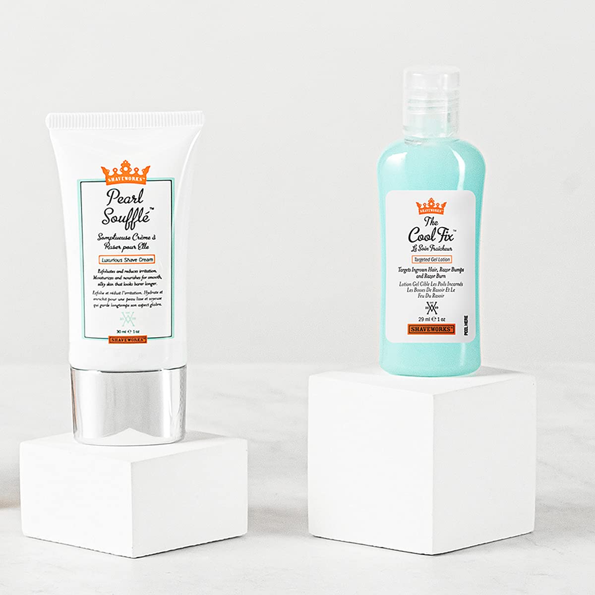 Shaveworks Get Smooth Duo, Post Waxing and Shaving Solution for Ingrown Hair, Razor