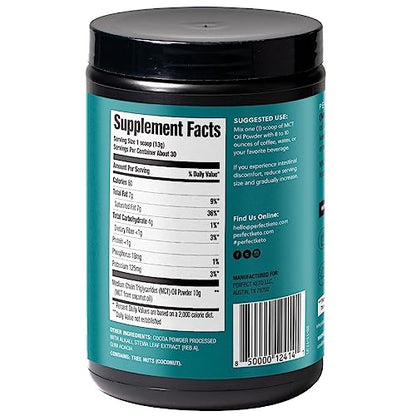 Perfect Keto MCT Oil Powder, Medium Chain Triglycerides, Ketogenic Non-Dairy Coffee