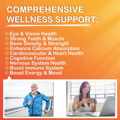 Sugar-Free Vitamin ADK + Vitamin B12 Gummies for Adults - B12 Vitamins 5000mcg