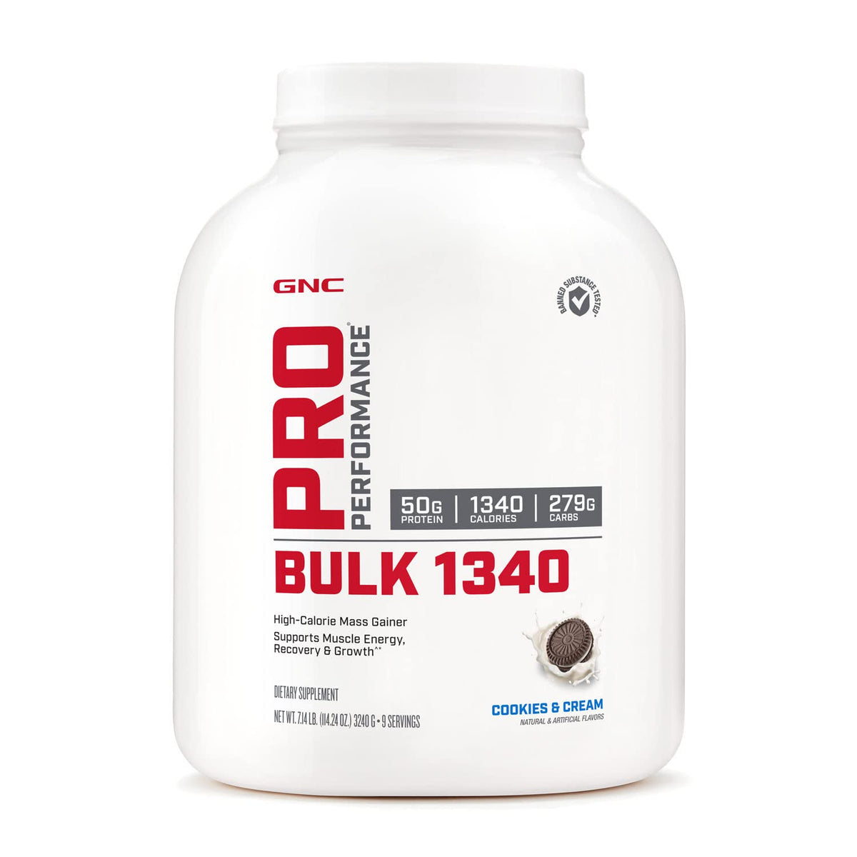 GNC Pro Performance Bulk 1340 - Cookies and Cream, 9 Servings, Supports Muscle Energy